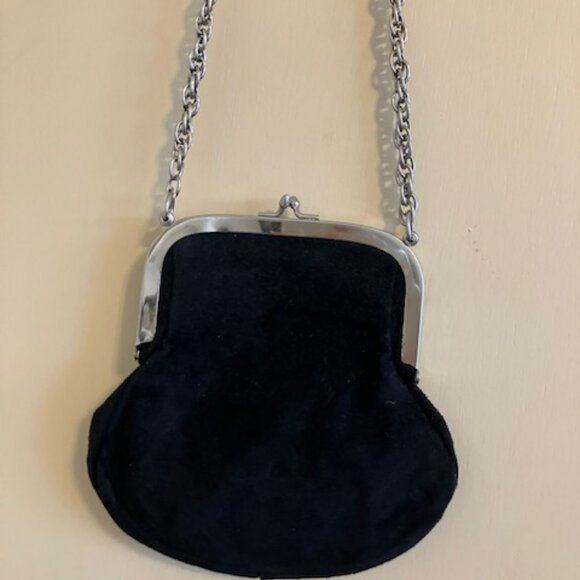 Vintage Black Suede Purse - Picture 5 of 8